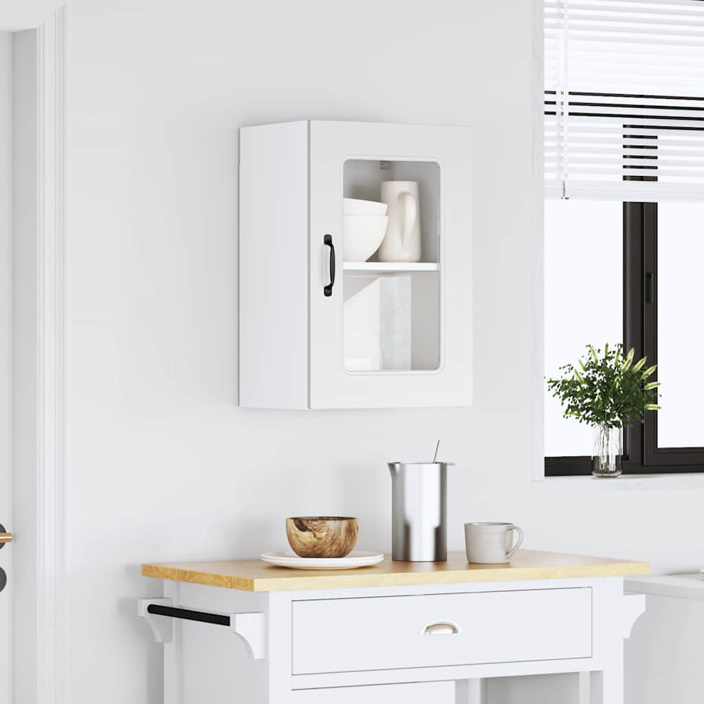 Kitchen Wall Cabinet with Glass Door "Kalmar" White
