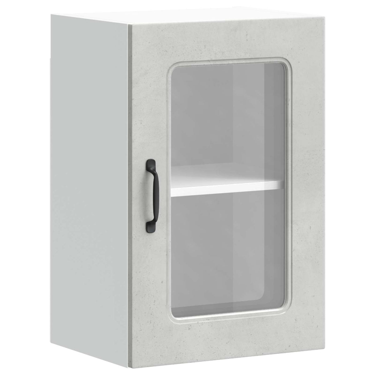 Kitchen Wall Cabinet with Glass Door "Kalmar" Concrete Grey
