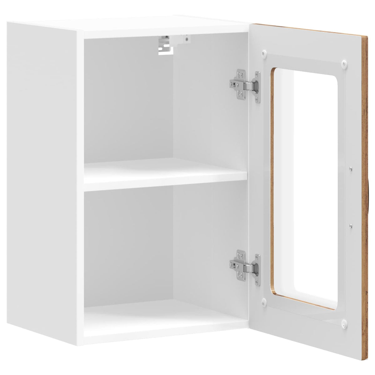 Kitchen Wall Cabinet with Glass Door "Kalmar" Old Wood