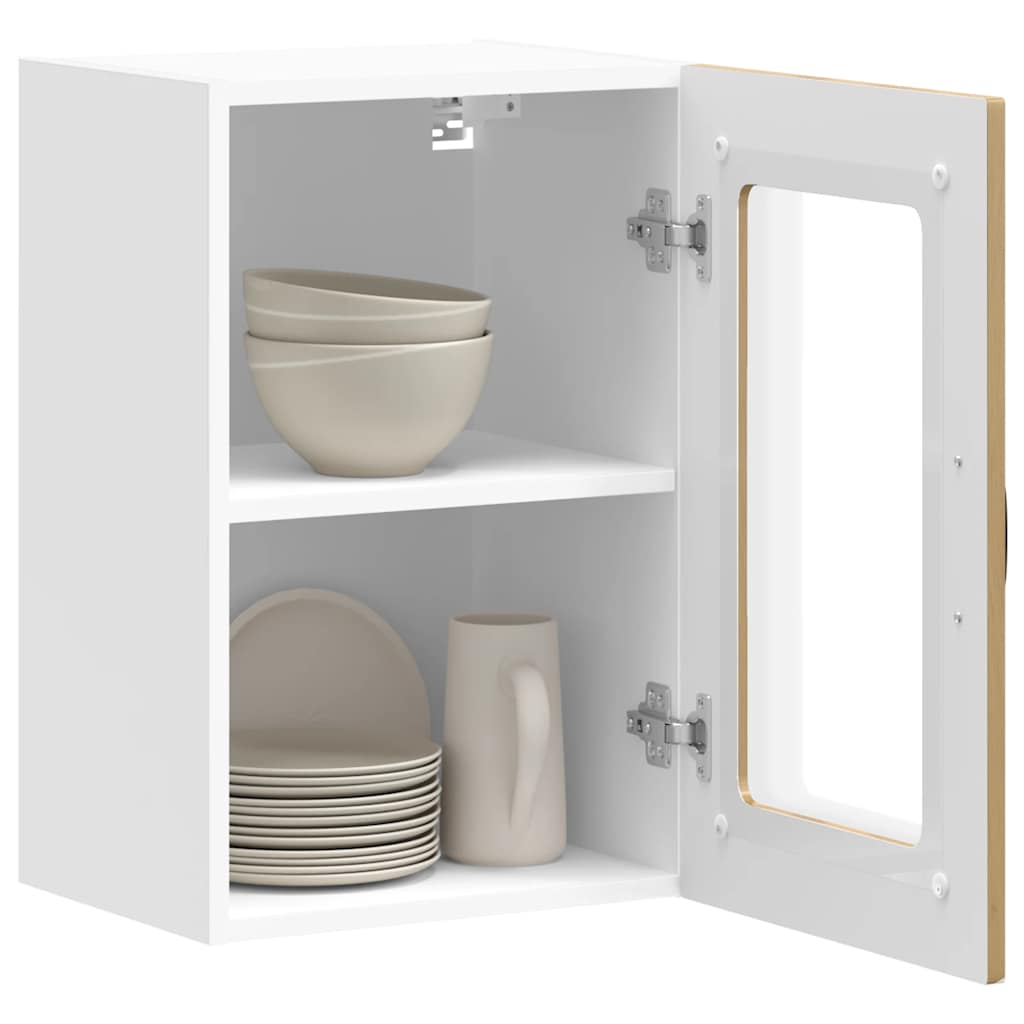 Kitchen Wall Cabinet with Glass Door "Kalmar" Artisan Oak