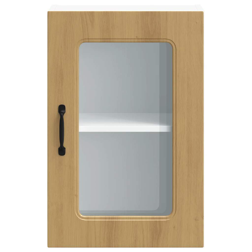 Kitchen Wall Cabinet with Glass Door "Kalmar" Artisan Oak