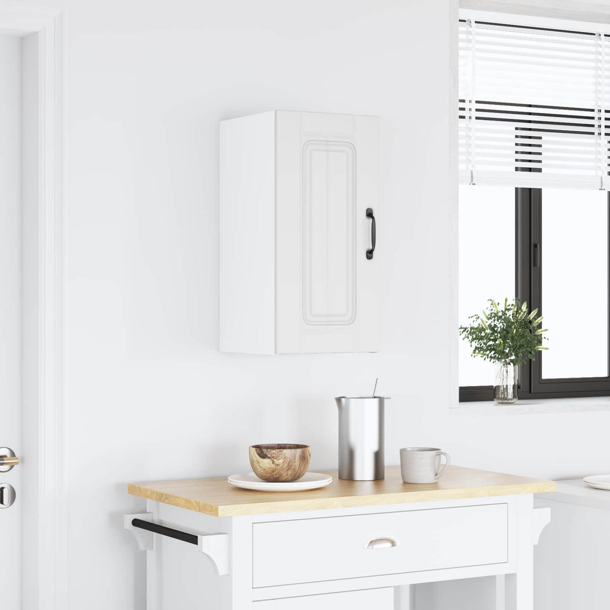 Kitchen Wall Cabinet "Kalmar" White Engineered Wood