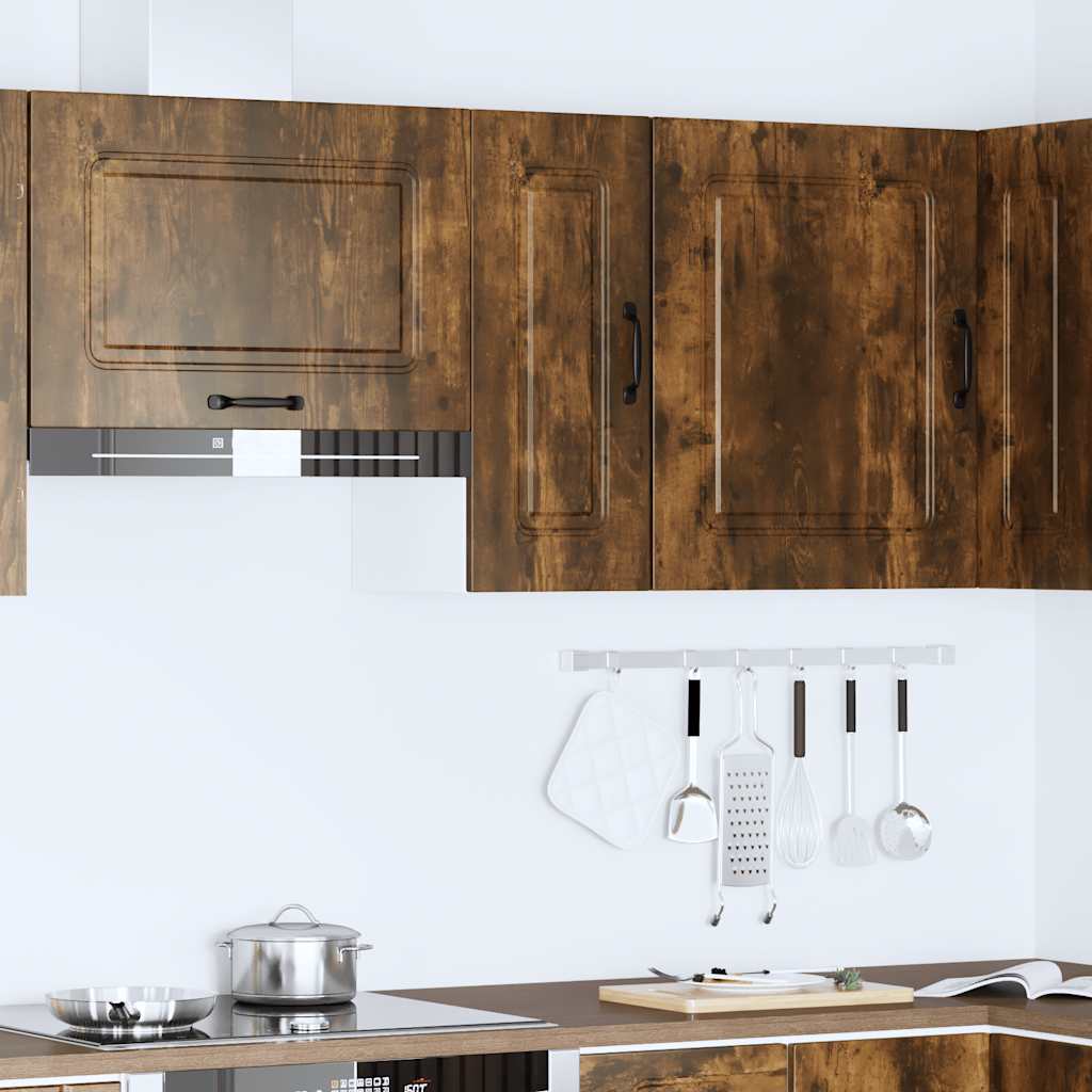 Kitchen Wall Cabinet "Kalmar" Smoked Oak Engineered Wood