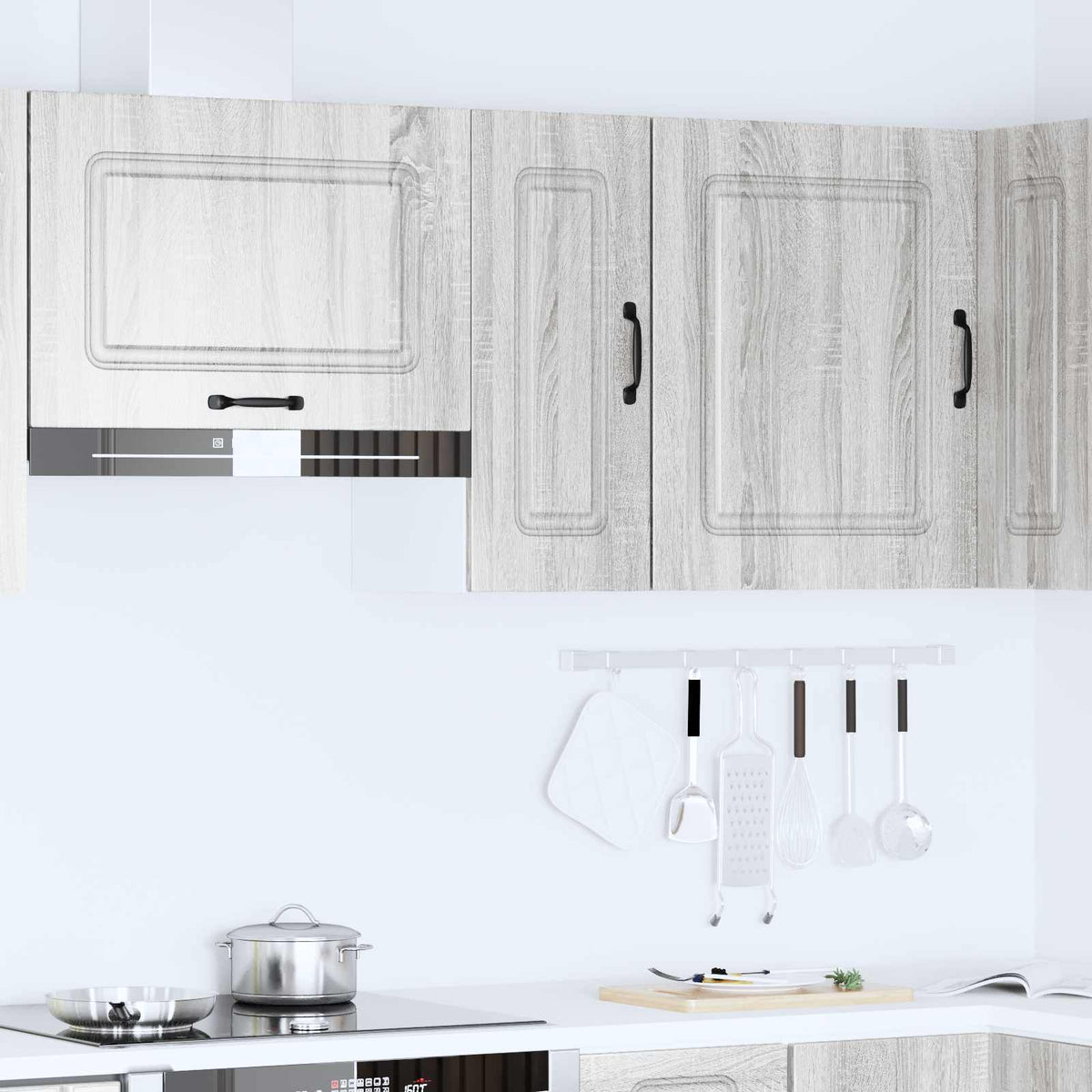 Kitchen Wall Cabinet "Kalmar" Grey Sonoma Engineered Wood