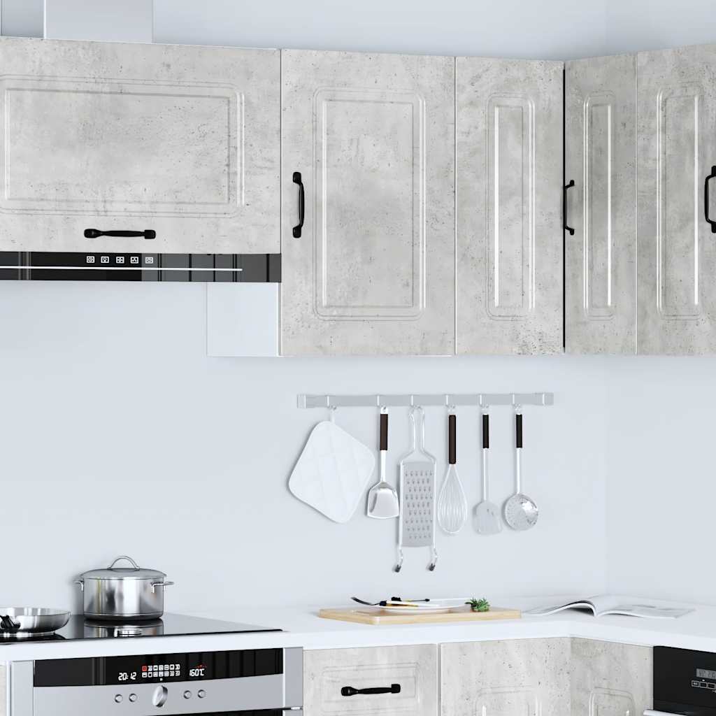 Kitchen Wall Cabinet "Kalmar" Concrete Grey Engineered Wood