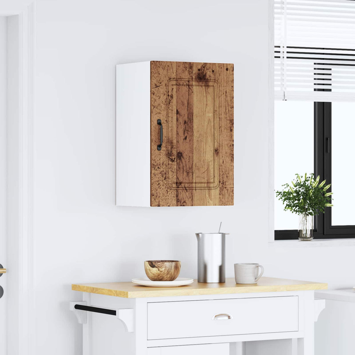 Kitchen Wall Cabinet "Kalmar" Old Wood Engineered Wood