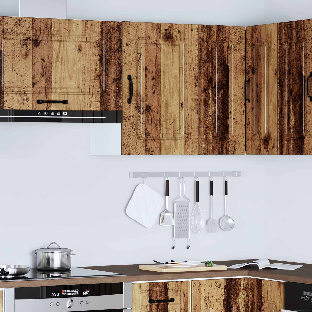 Kitchen Wall Cabinet "Kalmar" Old Wood Engineered Wood