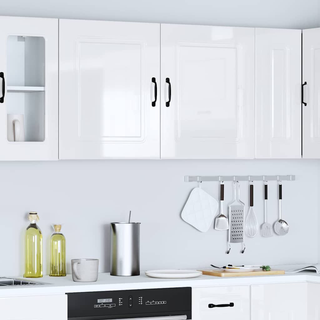 Kitchen Wall Cabinets 2 pcs "Kalmar" High Gloss White