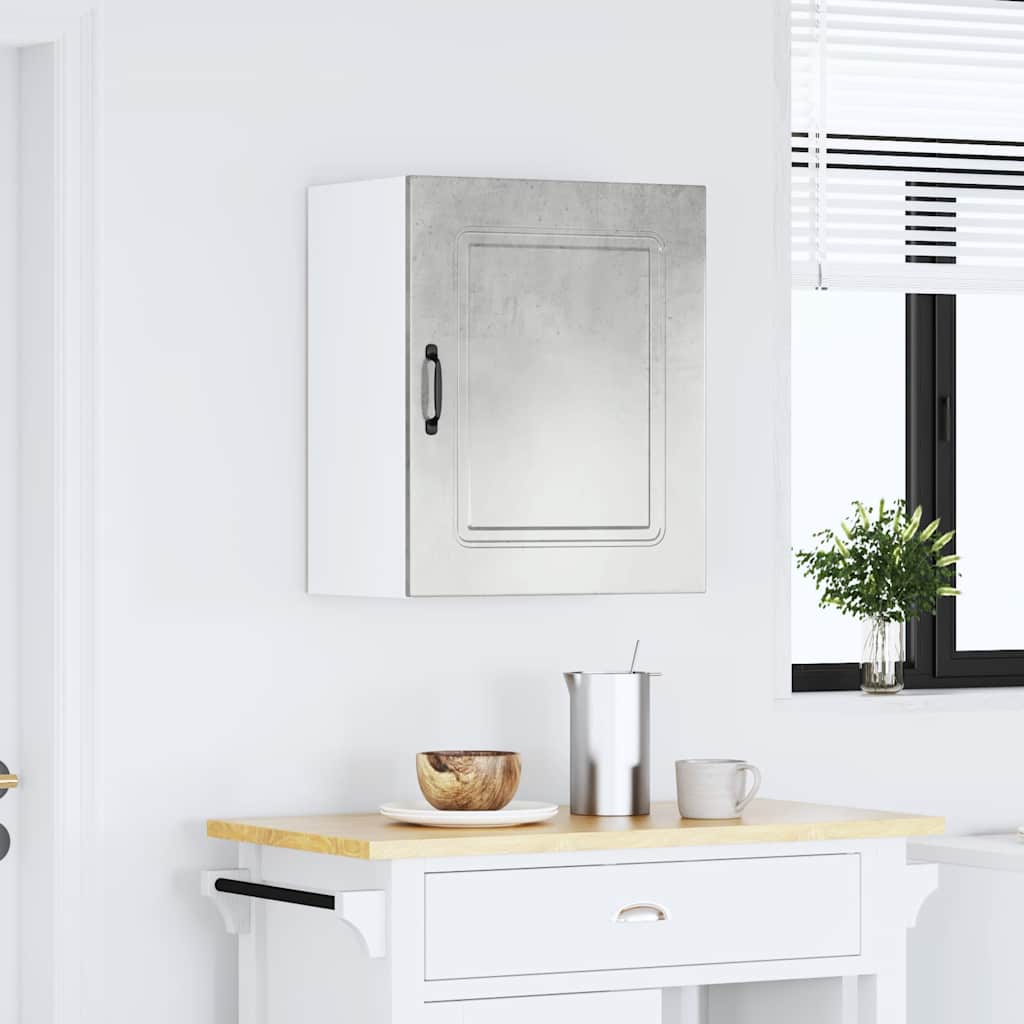 Kitchen Wall Cabinet Kalmar Concrete Grey Engineered Wood