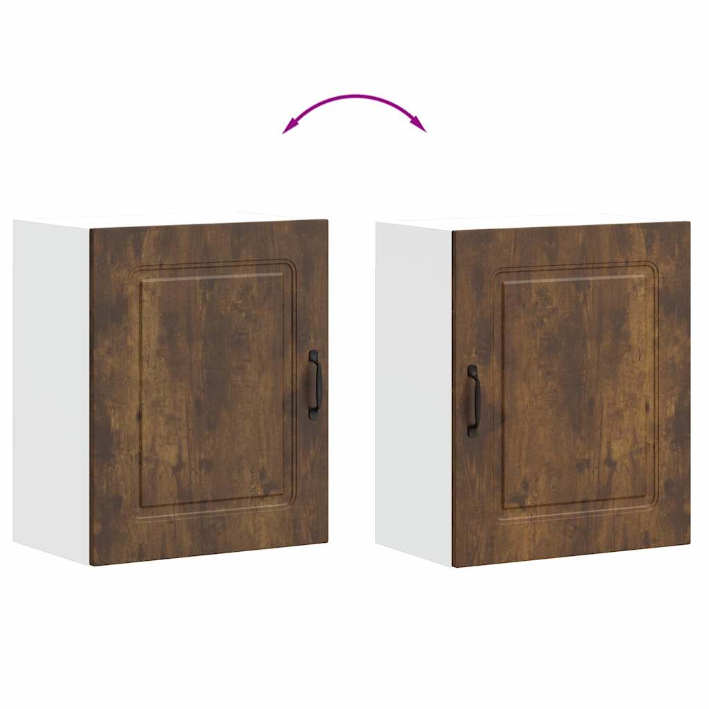 Kitchen Wall Cabinet Kalmar Smoked Oak Engineered Wood