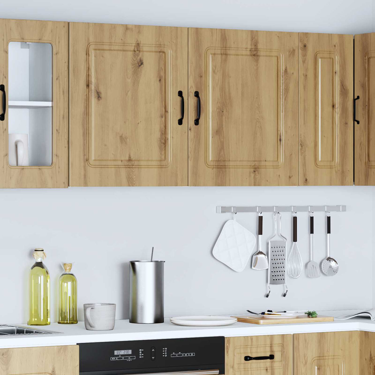 Kitchen Wall Cabinets 2 pcs Kalmar Artisan Oak Engineered Wood