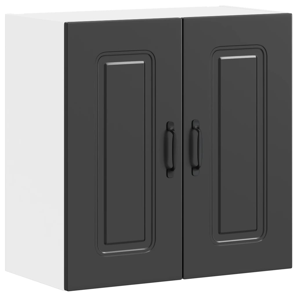 Kitchen Wall Cabinet "Kalmar" Black Engineered Wood