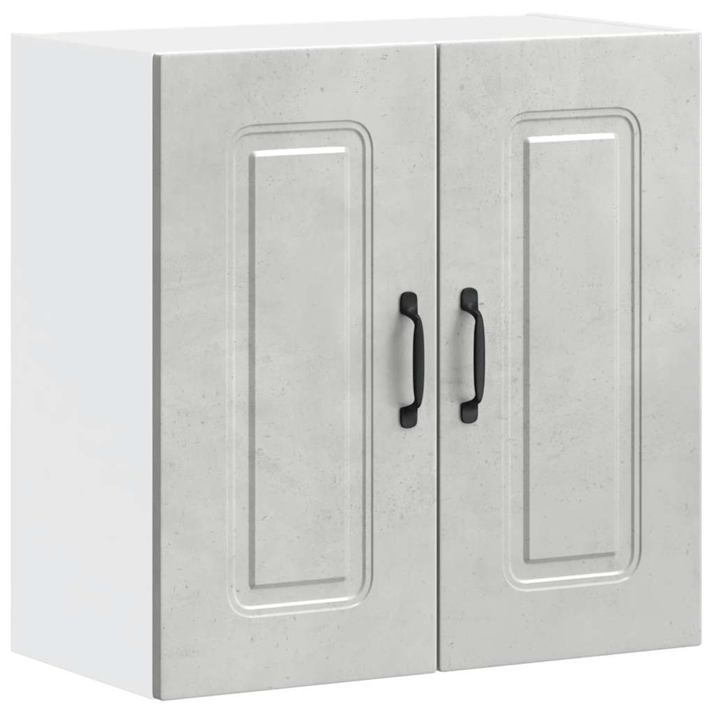 Kitchen Wall Cabinet "Kalmar" Concrete Grey Engineered Wood