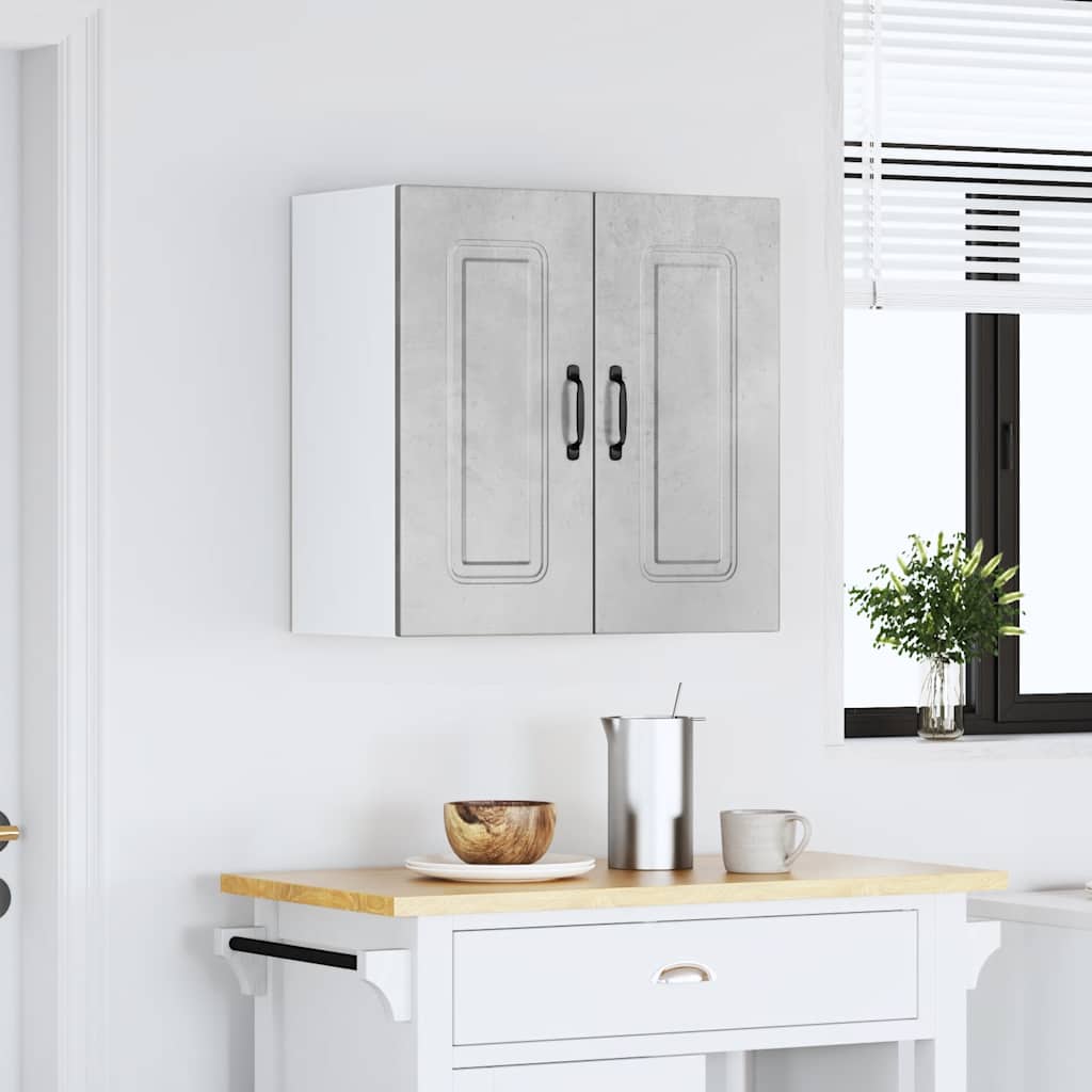Kitchen Wall Cabinet "Kalmar" Concrete Grey Engineered Wood