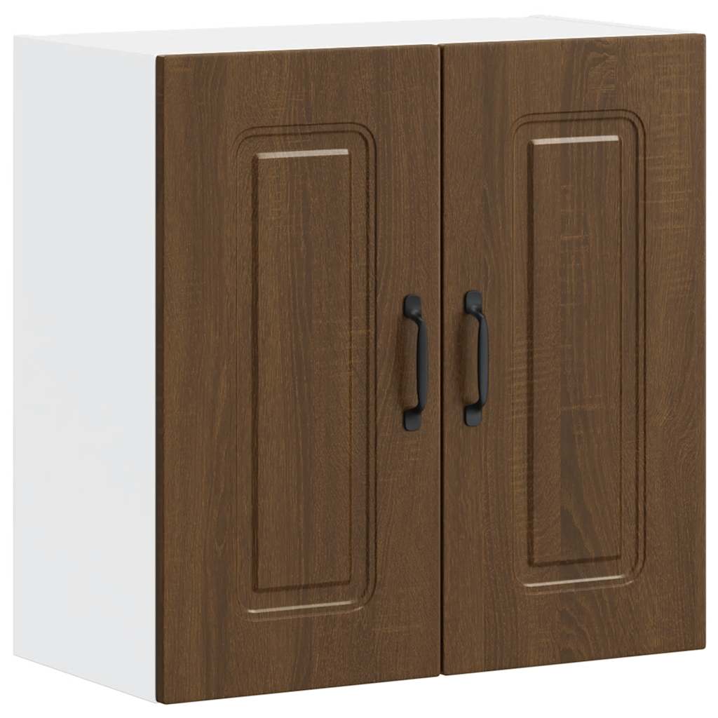 Kitchen Wall Cabinet "Kalmar" Brown Oak Engineered Wood