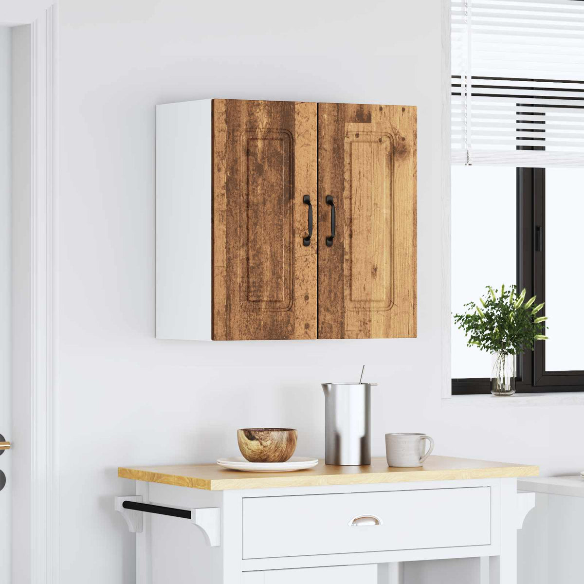 Kitchen Wall Cabinet "Kalmar" Old Wood Engineered Wood