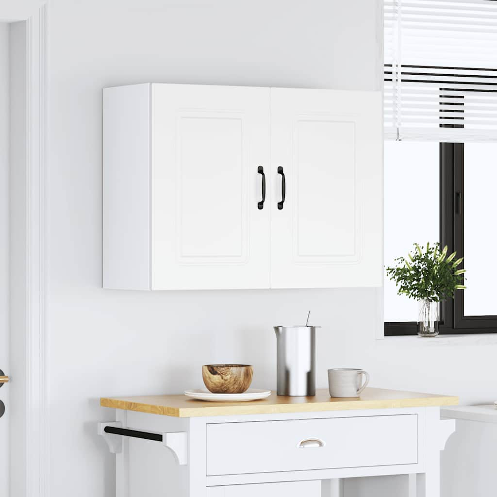 vidaXL Kitchen Wall Cabinet Kalmar White Engineered Wood