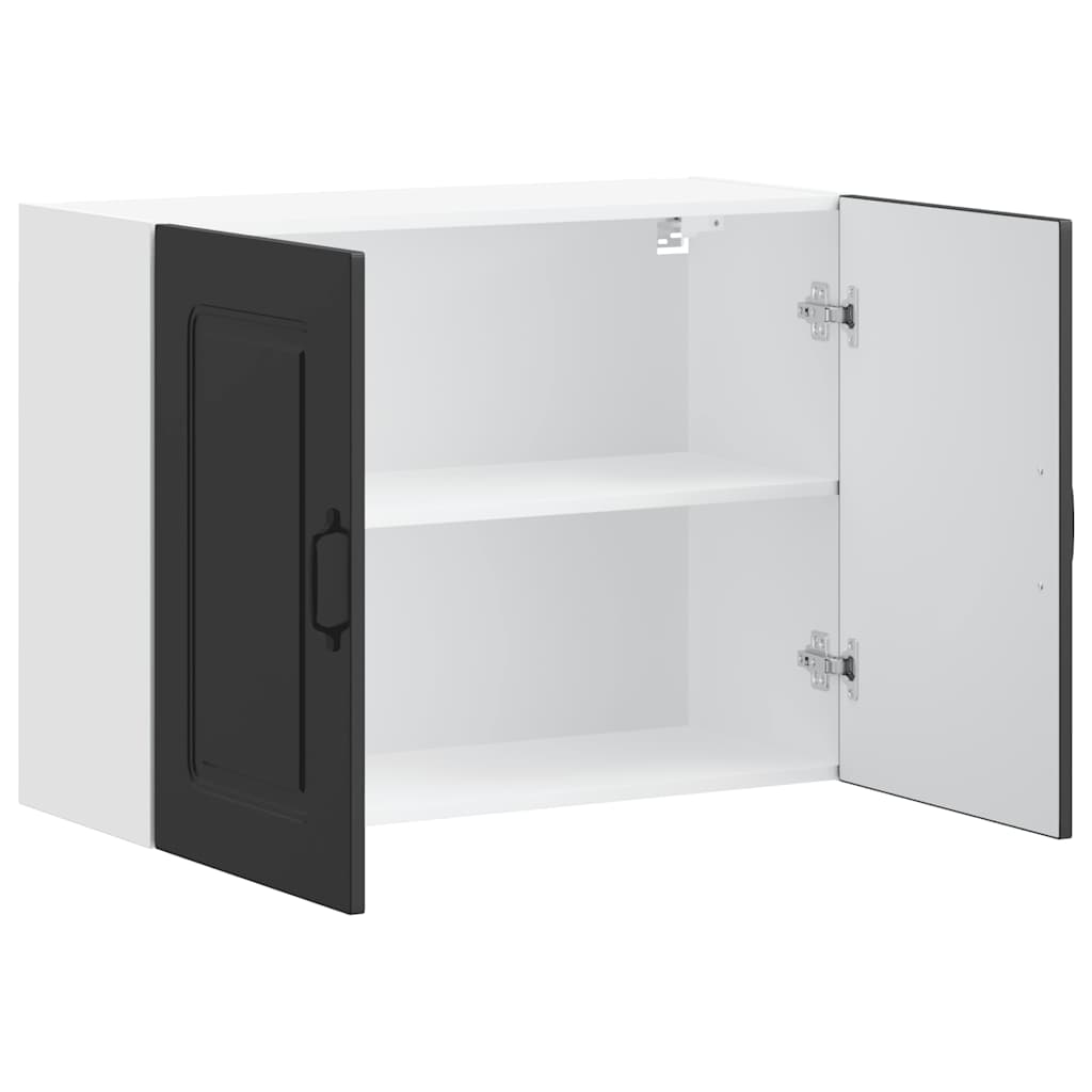 Kitchen Wall Cabinet Kalmar Black Engineered Wood