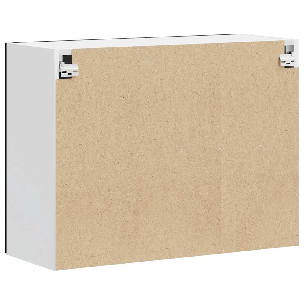 Kitchen Wall Cabinet Kalmar Black Engineered Wood