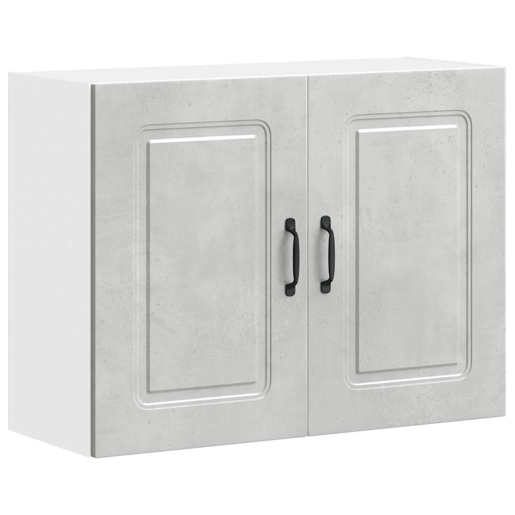 Kitchen Wall Cabinet Kalmar Concrete Grey Engineered Wood