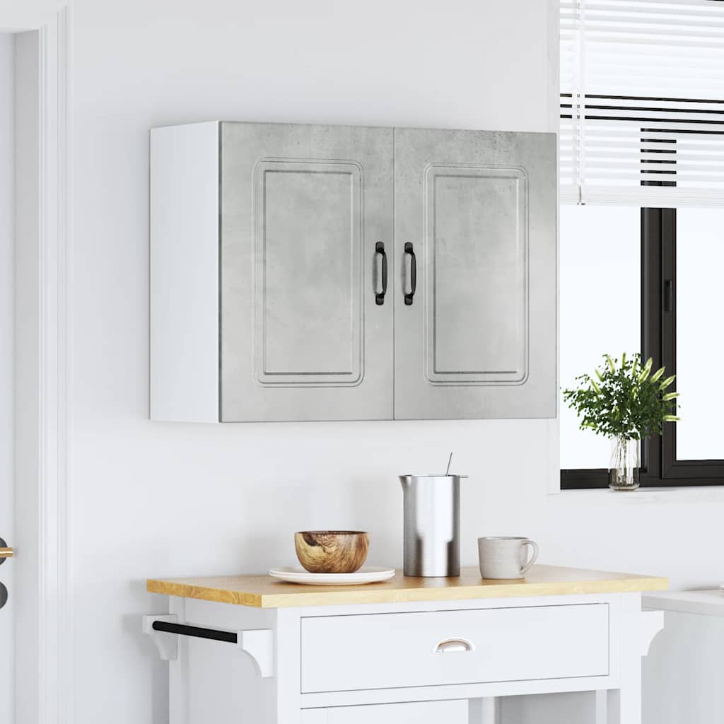 Kitchen Wall Cabinet Kalmar Concrete Grey Engineered Wood
