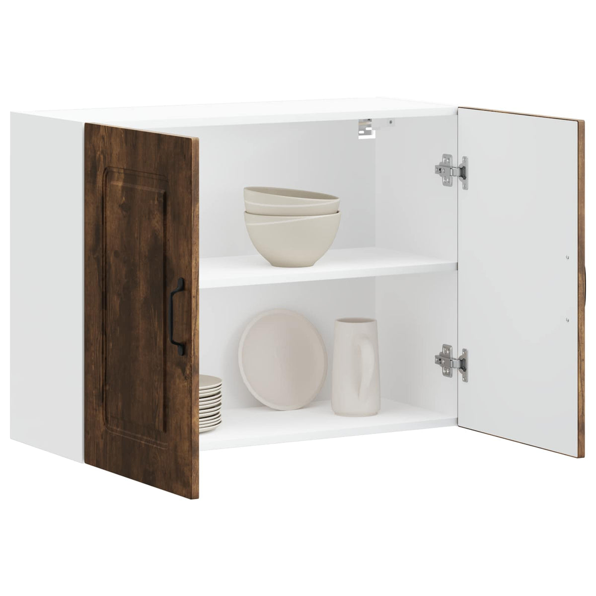 Kitchen Wall Cabinet "Kalmar" Smoked Oak Engineered Wood