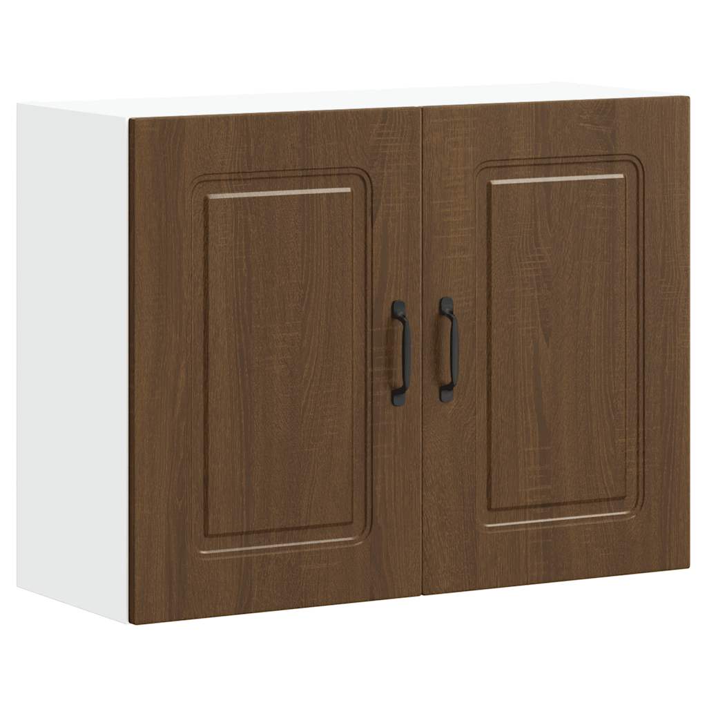 Kitchen Wall Cabinet "Kalmar" Brown Oak Engineered Wood
