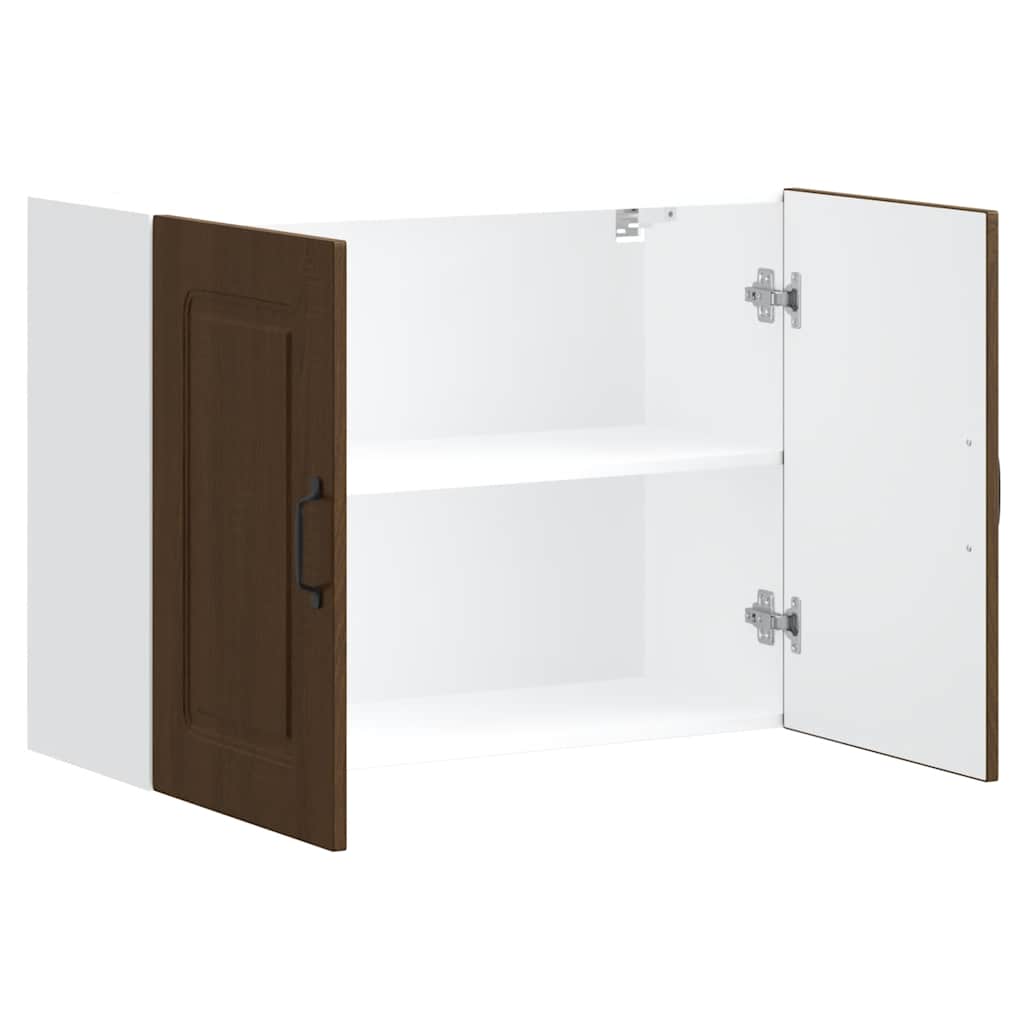 Kitchen Wall Cabinet "Kalmar" Brown Oak Engineered Wood