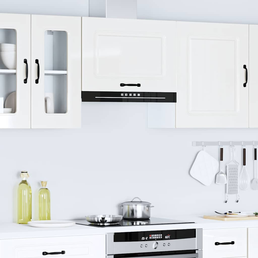 vidaXL Kitchen Wall Cabinet Kalmar High Gloss White Engineered Wood