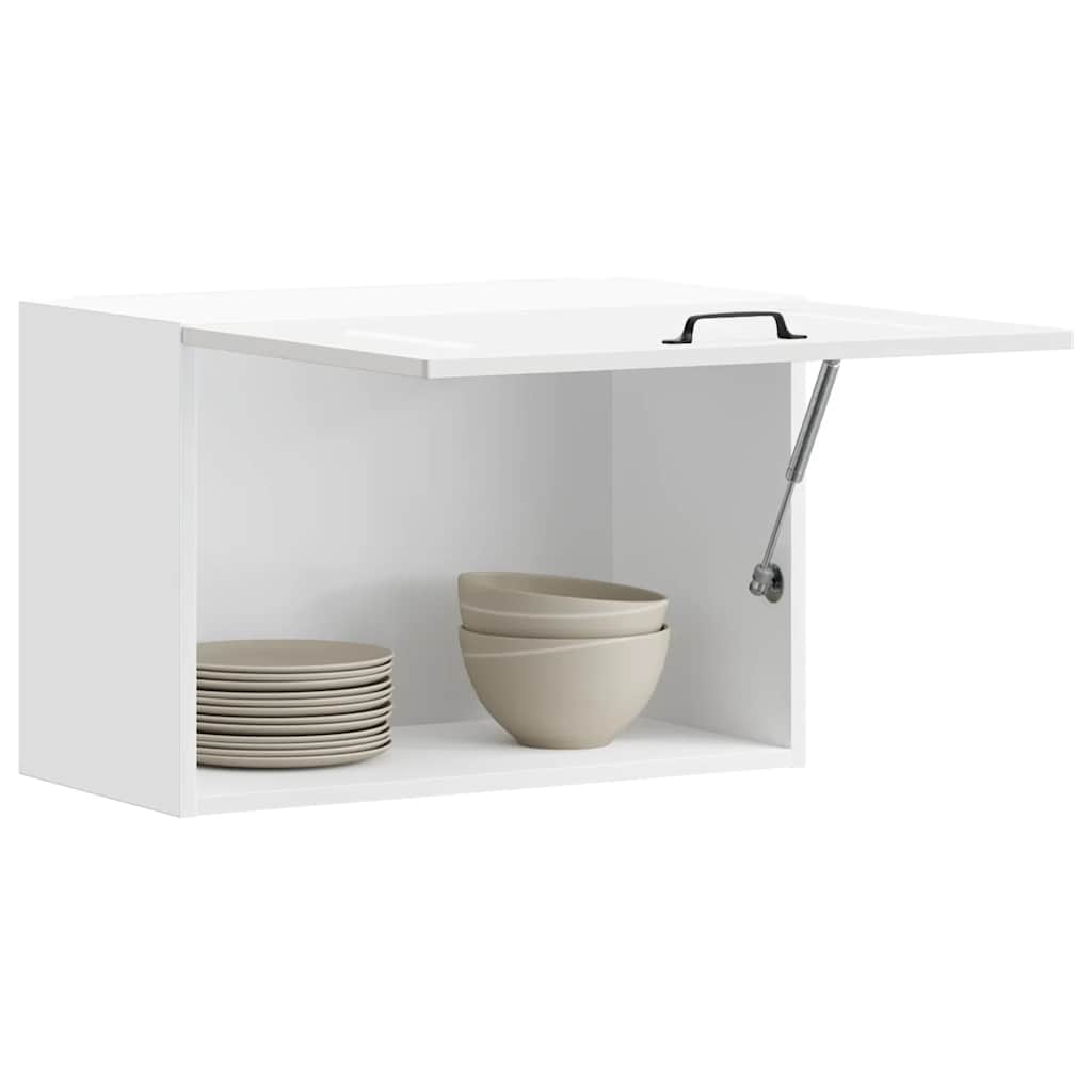 Kitchen Wall Cabinet Kalmar High Gloss White Engineered Wood