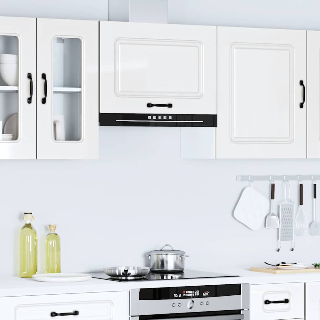 Kitchen Wall Cabinet Kalmar High Gloss White Engineered Wood