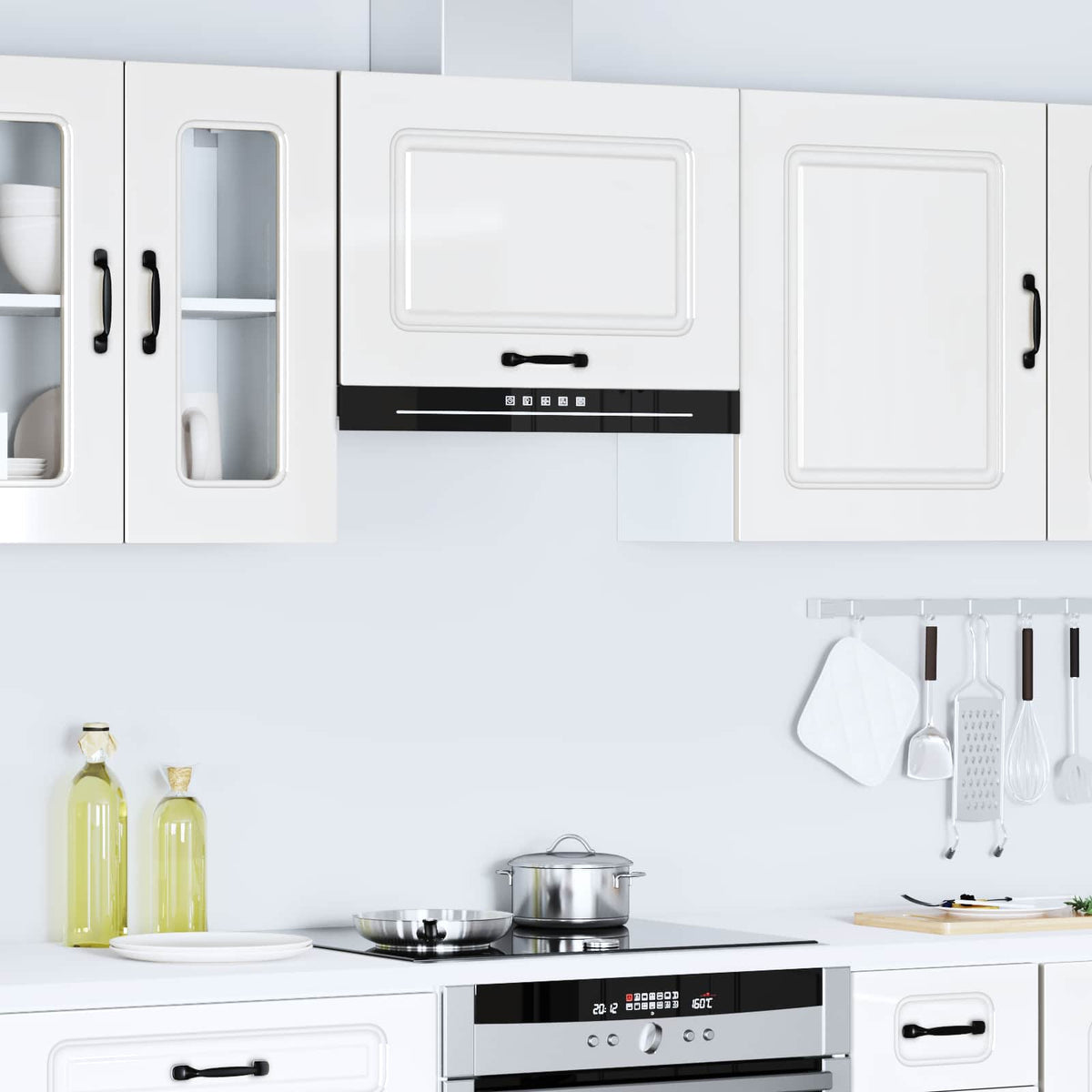 Kitchen Wall Cabinet "Kalmar" High Gloss White Engineered Wood