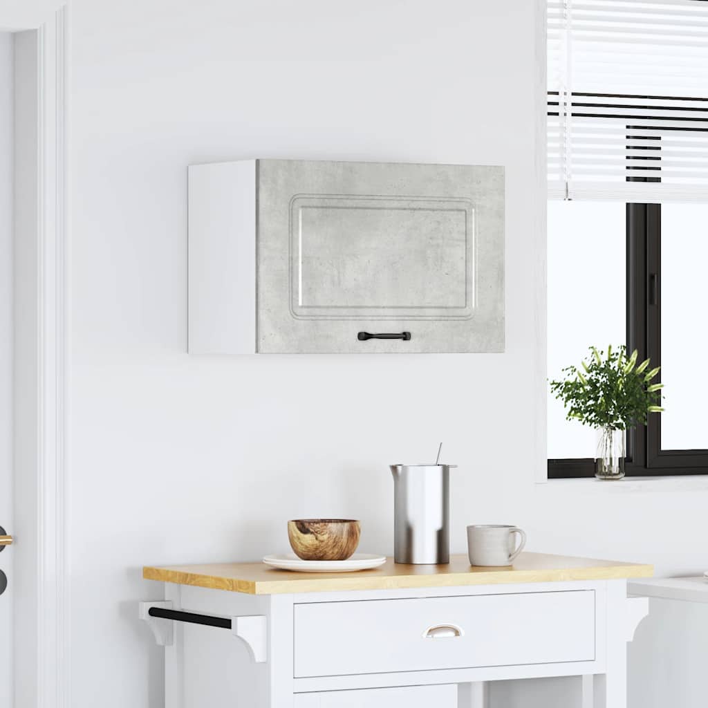 Kitchen Wall Cabinet "Kalmar" Concrete Grey Engineered Wood