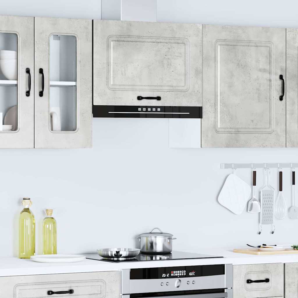 Kitchen Wall Cabinet "Kalmar" Concrete Grey Engineered Wood