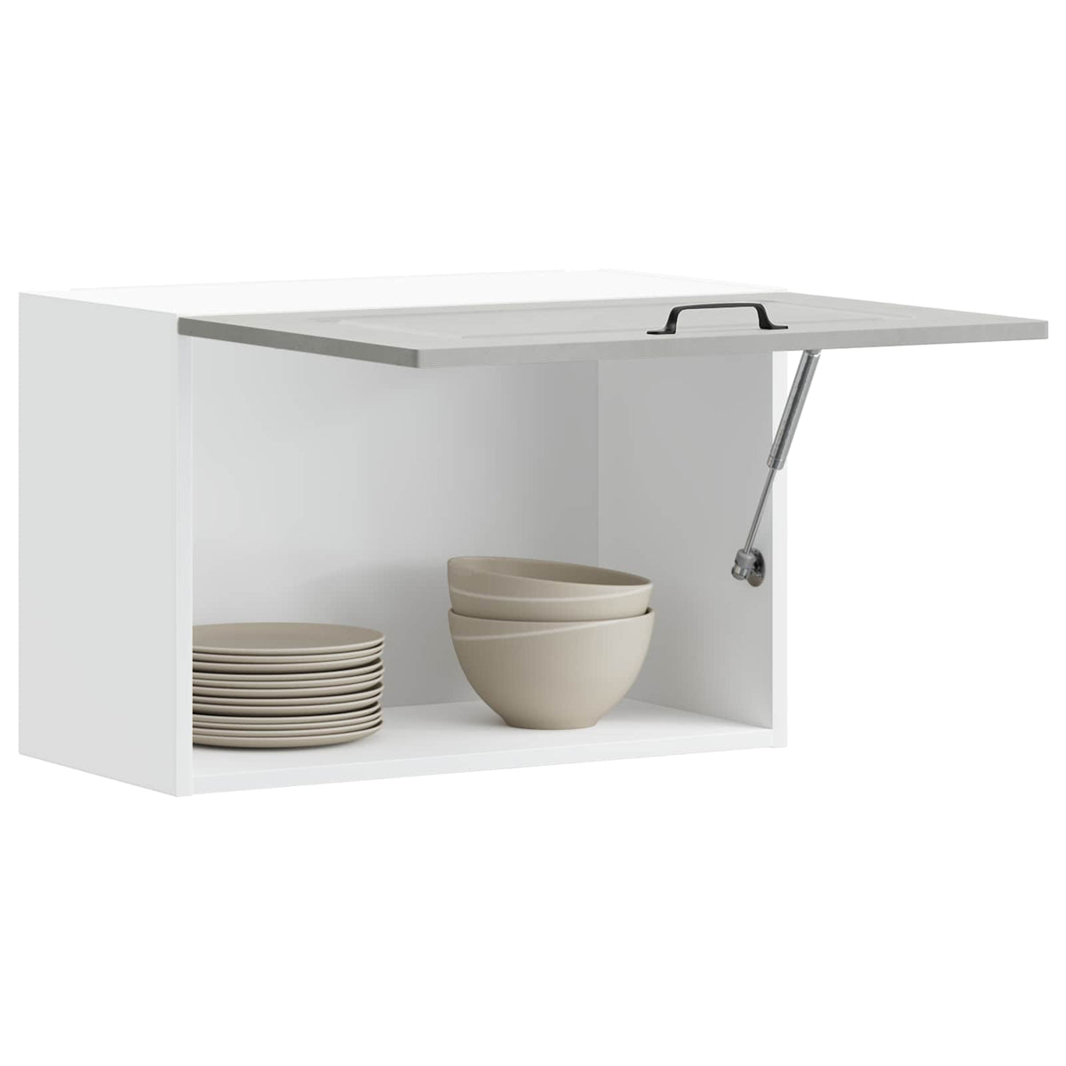 Kitchen Wall Cabinet "Kalmar" Concrete Grey Engineered Wood