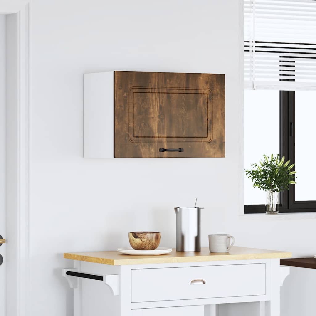 Kitchen Wall Cabinet "Kalmar" Smoked Oak Engineered Wood