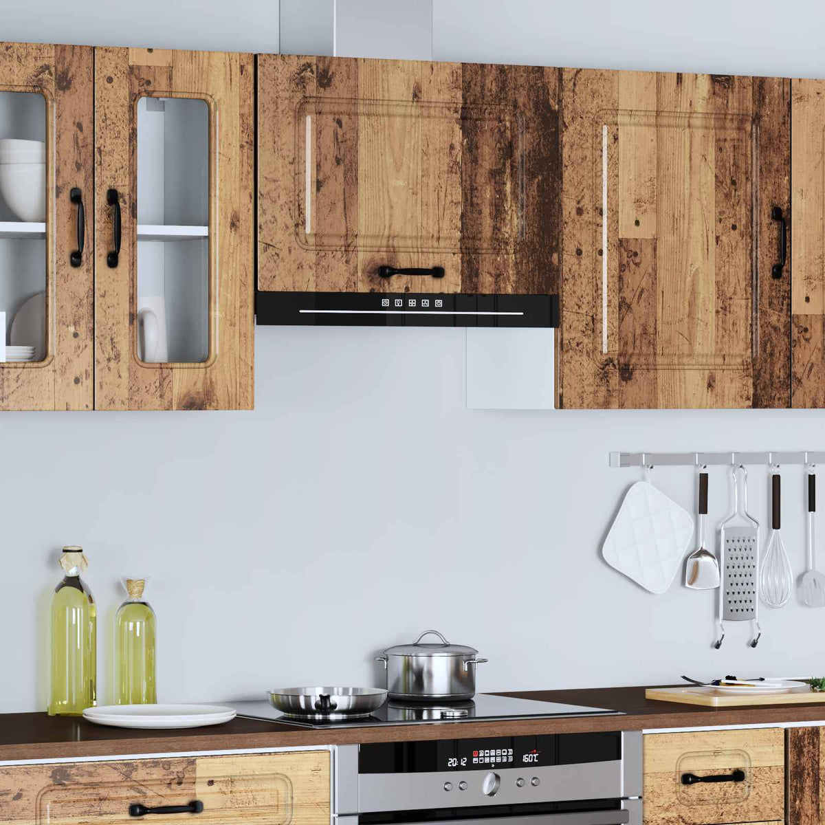 Kitchen Wall Cabinet "Kalmar" Old Wood Engineered Wood