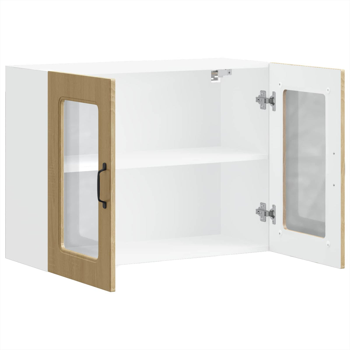 Kitchen Wall Cabinet with Glass Door "Kalmar" Sonoma Oak