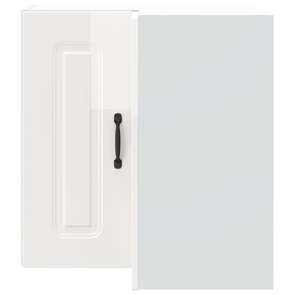 Kitchen Wall Corner Cabinet "Kalmar" High Gloss White