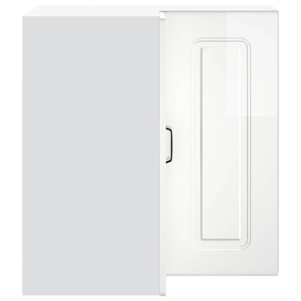 Kitchen Wall Corner Cabinet "Kalmar" High Gloss White