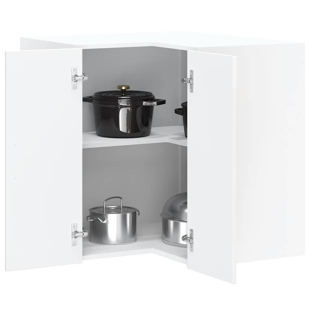 Kitchen Wall Corner Cabinet "Kalmar" High Gloss White