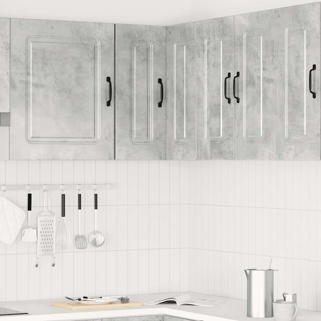 Kitchen Wall Corner Cabinet Kalmar Concrete Grey Engineered Wood