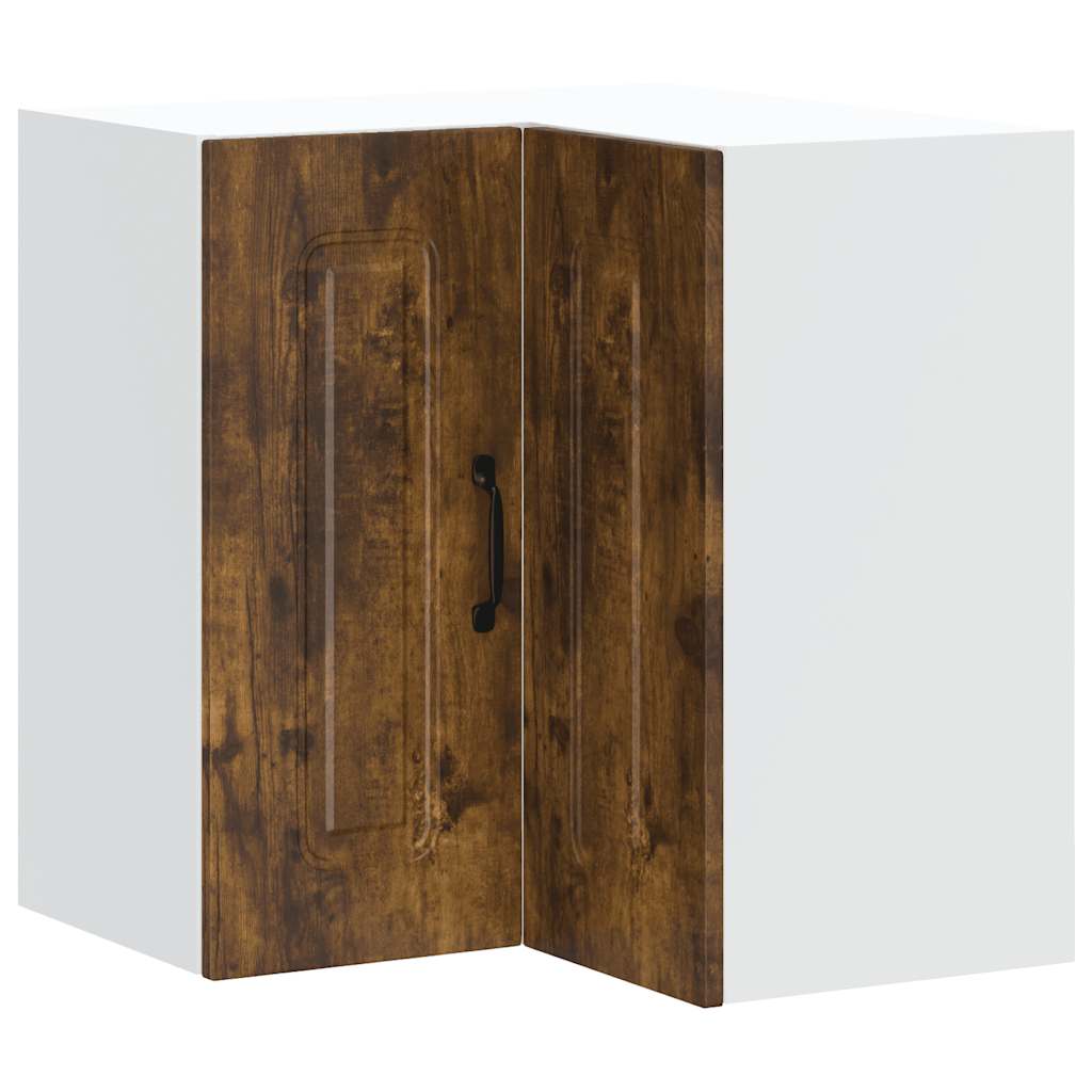 Kitchen Wall Corner Cabinet "Kalmar" Smoked Oak Engineered Wood
