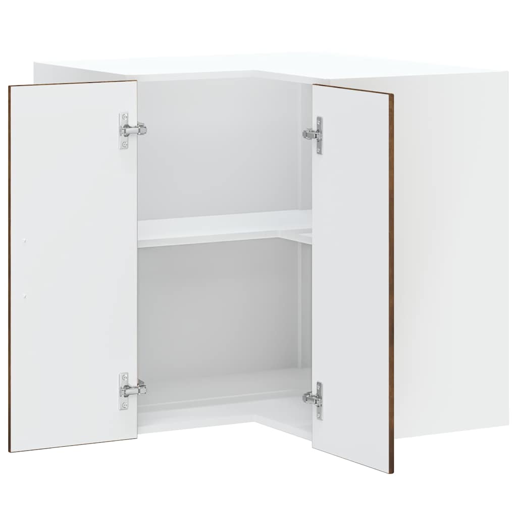 Kitchen Wall Corner Cabinet "Kalmar" Smoked Oak Engineered Wood