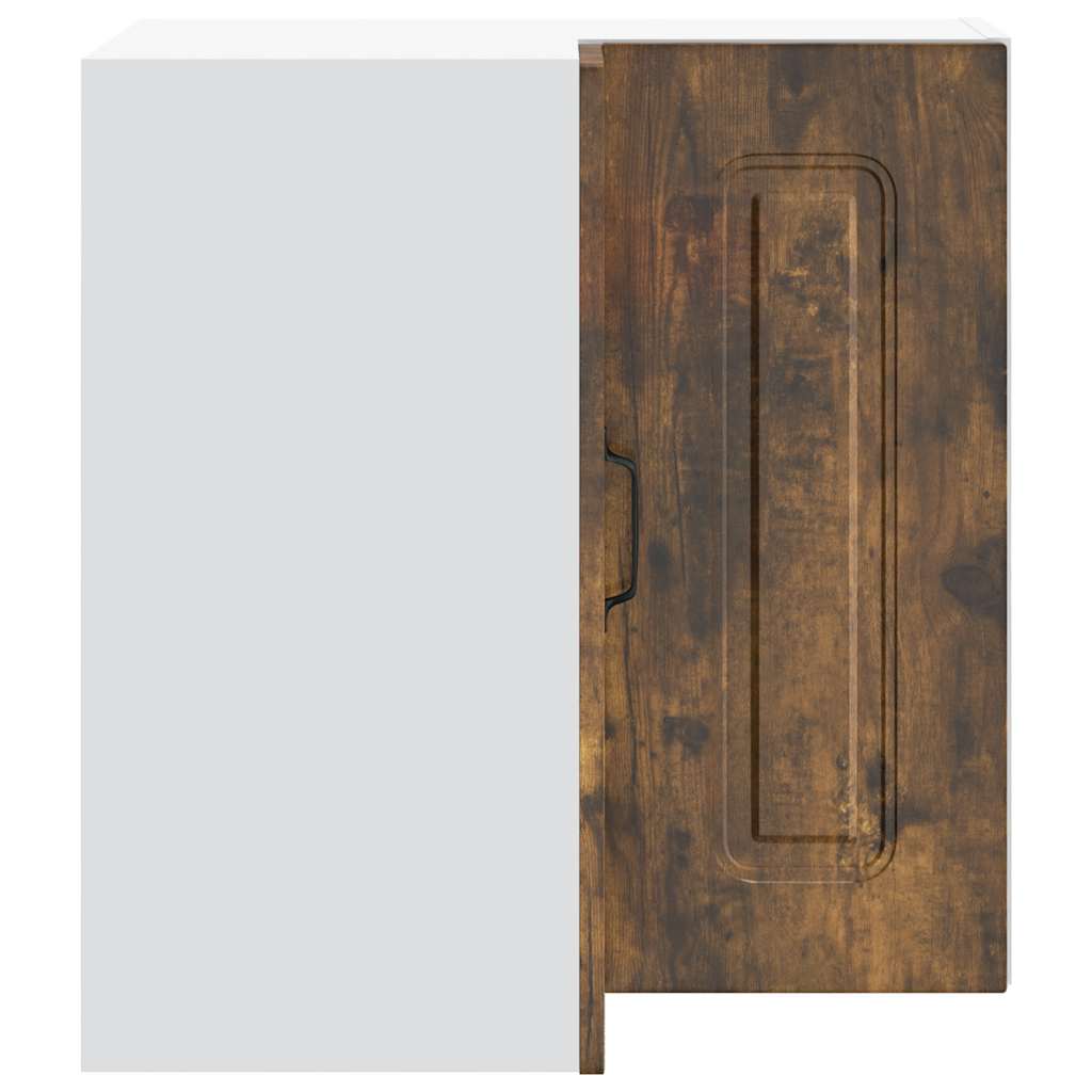Kitchen Wall Corner Cabinet "Kalmar" Smoked Oak Engineered Wood