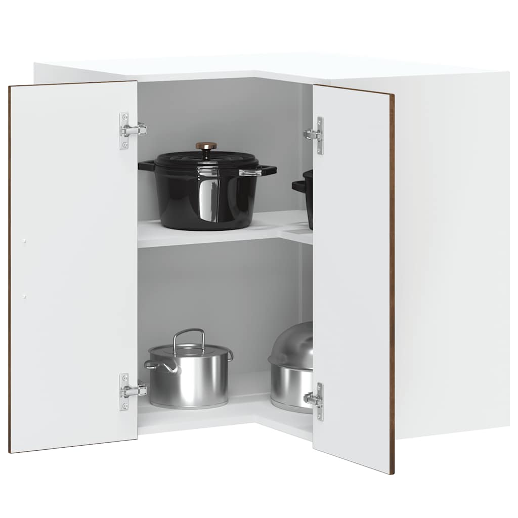 Kitchen Wall Corner Cabinet "Kalmar" Smoked Oak Engineered Wood