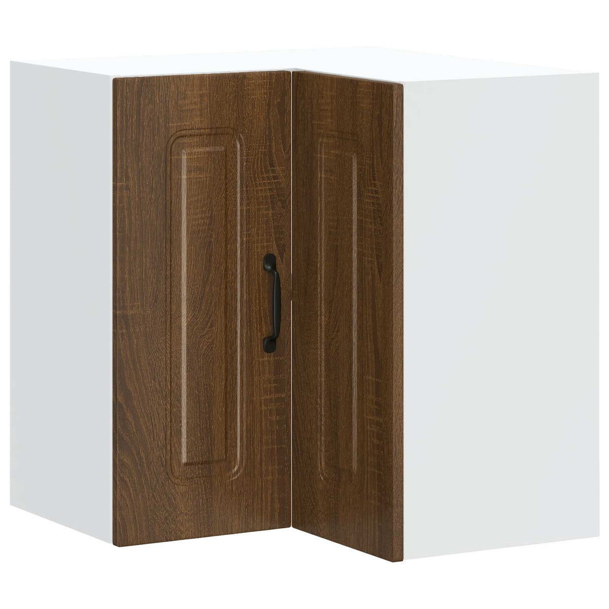 Kitchen Wall Corner Cabinet "Kalmar" Brown Oak Engineered Wood