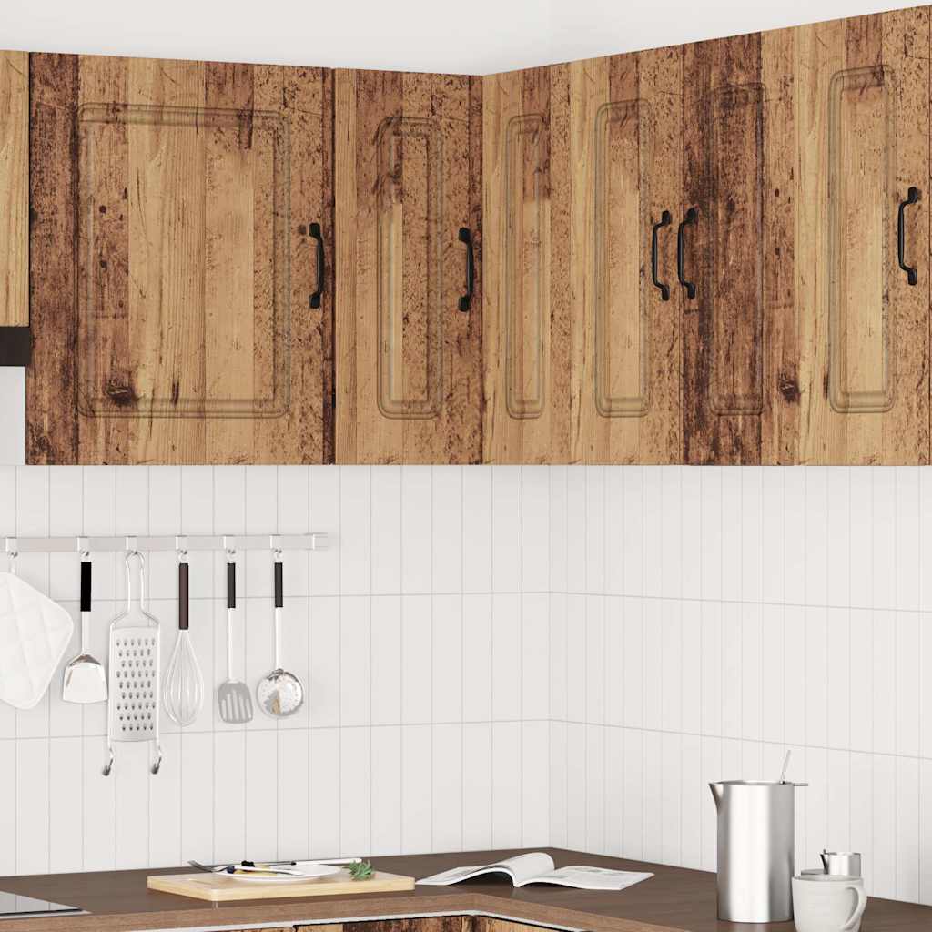 Kitchen Wall Corner Cabinet "Kalmar" Old Wood Engineered Wood