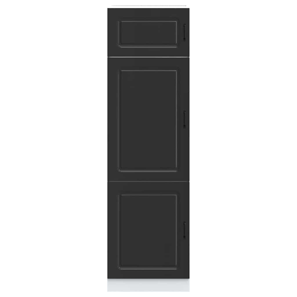 vidaXL Kitchen Cupboard Kalmar Black Engineered Wood