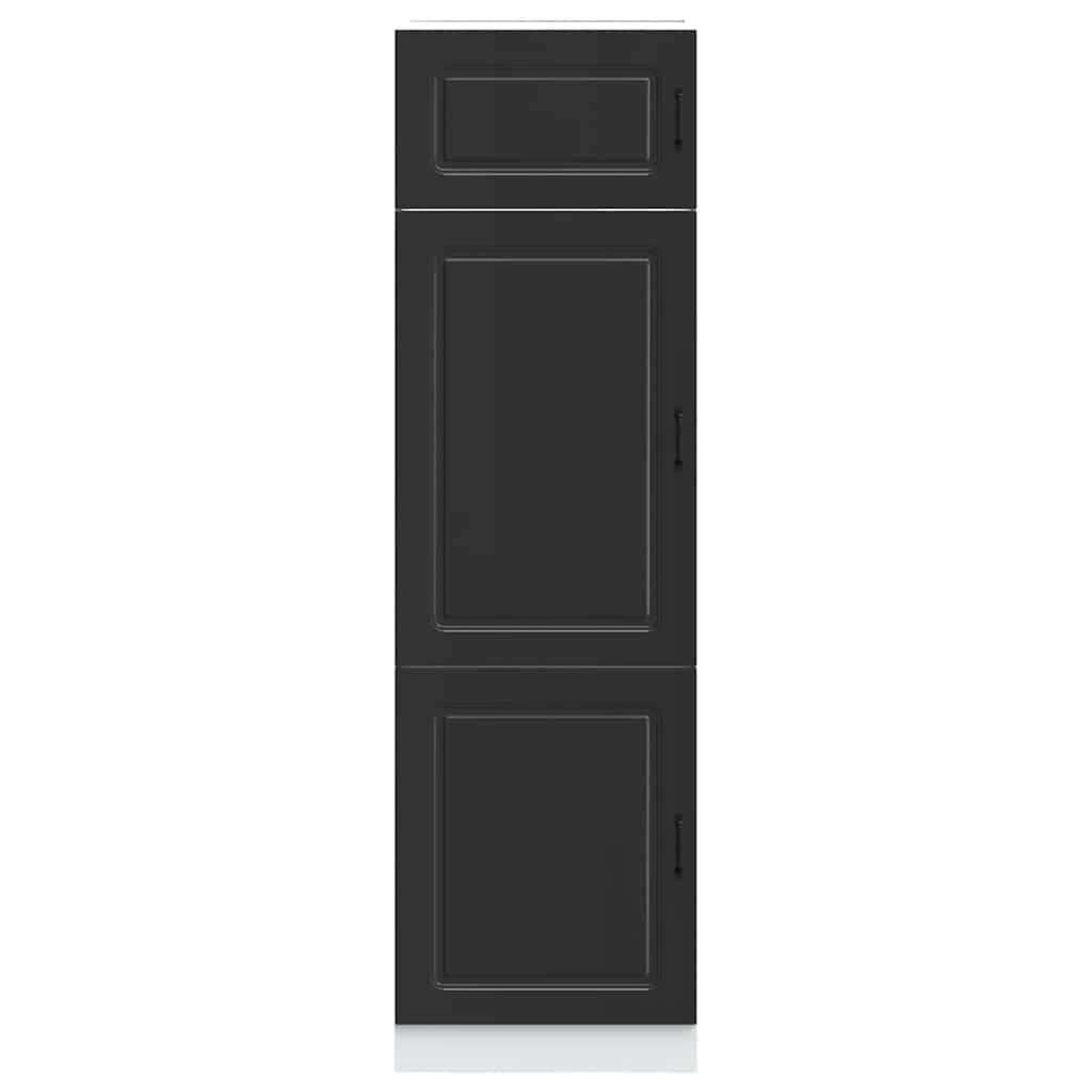 Kitchen Cupboard "Kalmar" Black Engineered Wood